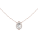 Elegant pear cut halo diamond pendant in gold with lab grown diamonds by Signora Jewels