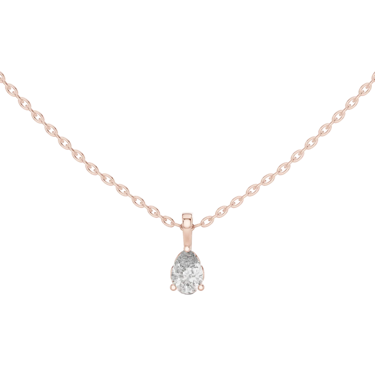 Minimalist Pear Lab Grown Diamond Pendant