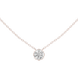 Minimal round cut solitaire diamond pendant in gold with lab grown diamond by Signora Jewels