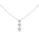 Three stone diamond pendant in gold with lab grown diamonds by Signora Jewels