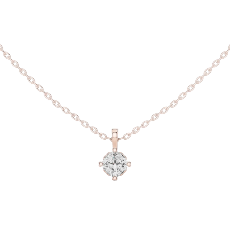 Cushion Lab Grown Diamond Classic Solitaire Pendant