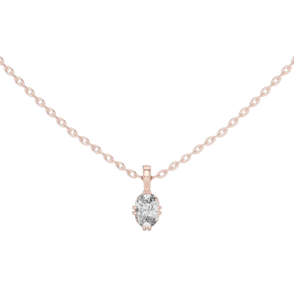 Oval Lab Grown Diamond Timeless Solitaire Pendant