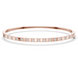 Minimal round diamond bangle bracelet in gold with delicate lab grown diamonds by Signora Jewels