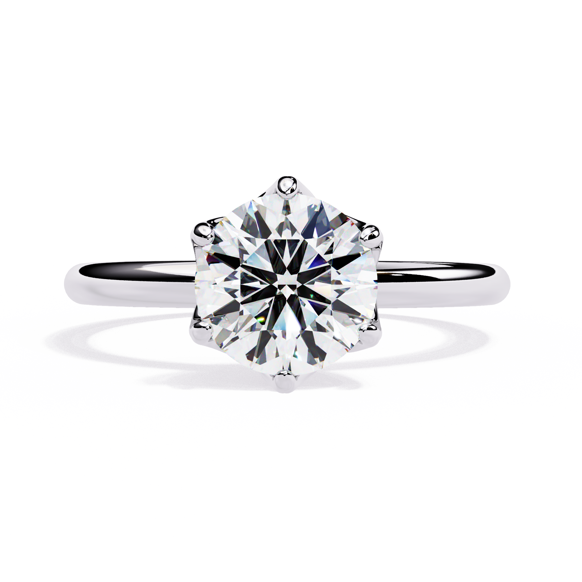 Diamond ring on a white background
