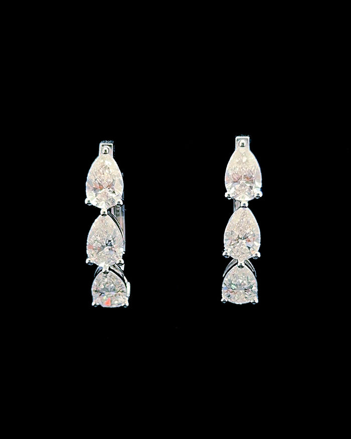 The Cascade — Graduated Pear Drop Earrings