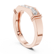 Men’s five stone diamond ring in gold with round lab grown diamonds by Signora Jewels