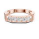 Men’s five stone diamond ring in gold with round lab grown diamonds by Signora Jewels