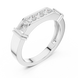 Men’s five stone diamond ring in gold with round lab grown diamonds by Signora Jewels