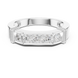 Men’s five stone diamond ring in gold with round lab grown diamonds by Signora Jewels