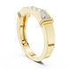 Men’s five stone diamond ring in gold with round lab grown diamonds by Signora Jewels