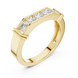 Men’s five stone diamond ring in gold with round lab grown diamonds by Signora Jewels