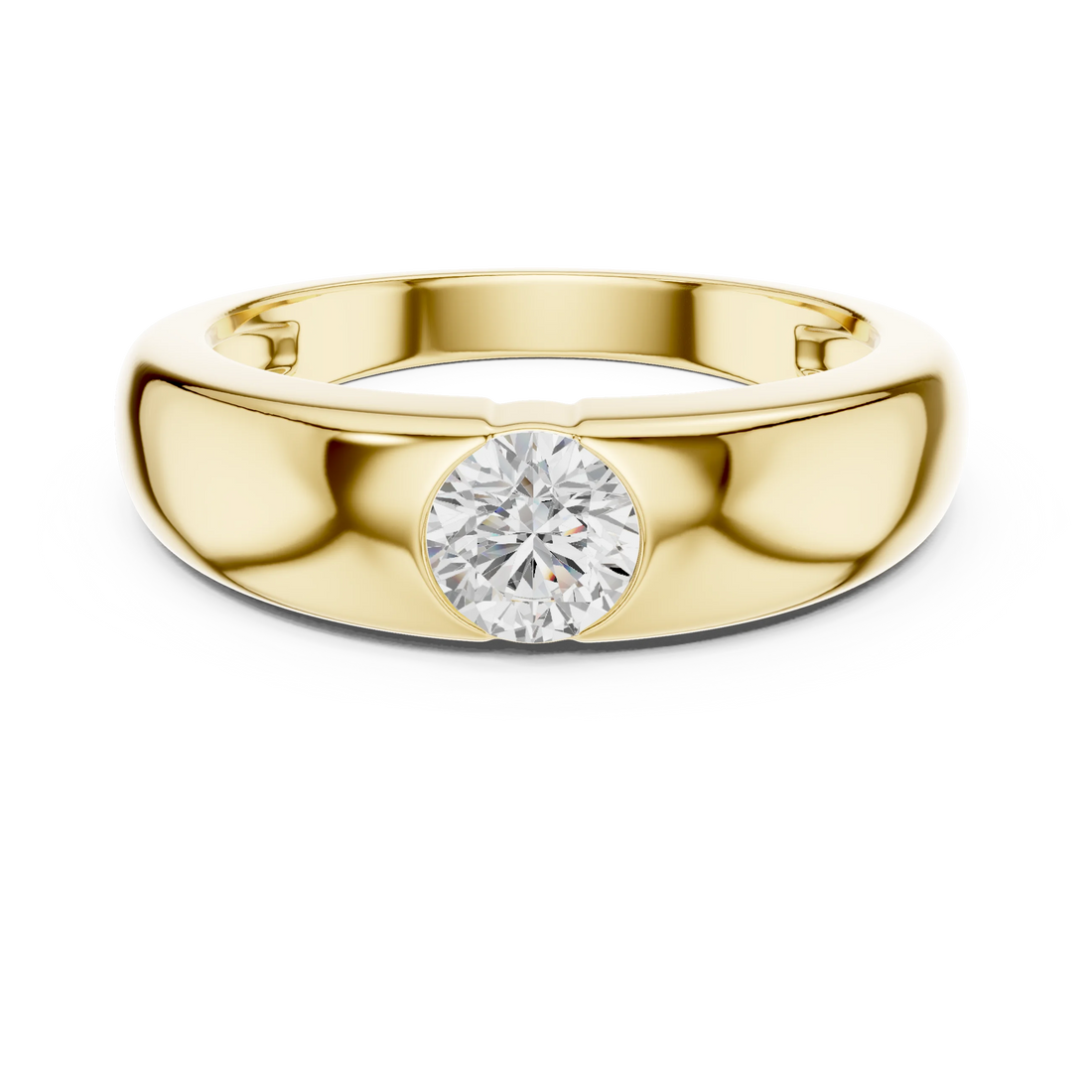 Round Diamond Bezel Band