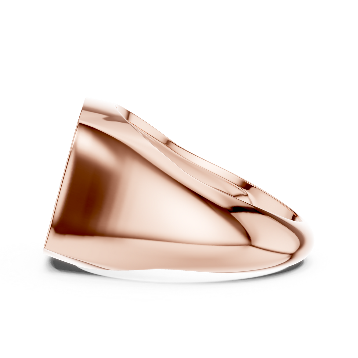 Men’s rectangular diamond signet ring in gold with lab grown diamonds by Signora Jewels