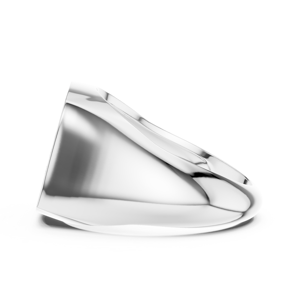 Men’s rectangular diamond signet ring in gold with lab grown diamonds by Signora Jewels