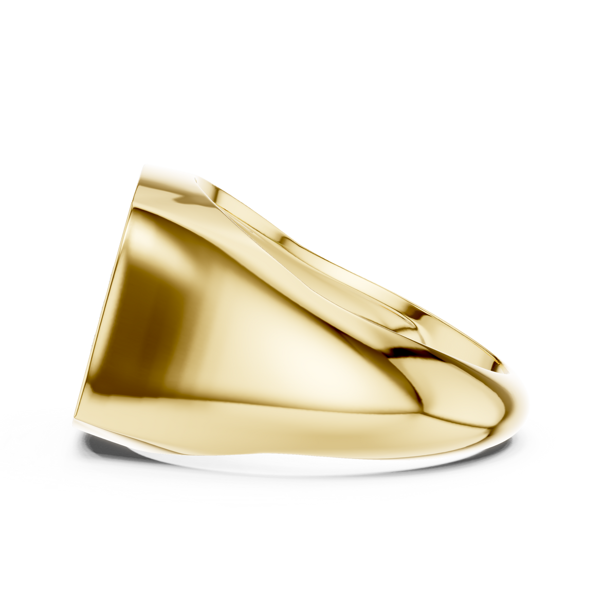 Men’s rectangular diamond signet ring in gold with lab grown diamonds by Signora Jewels