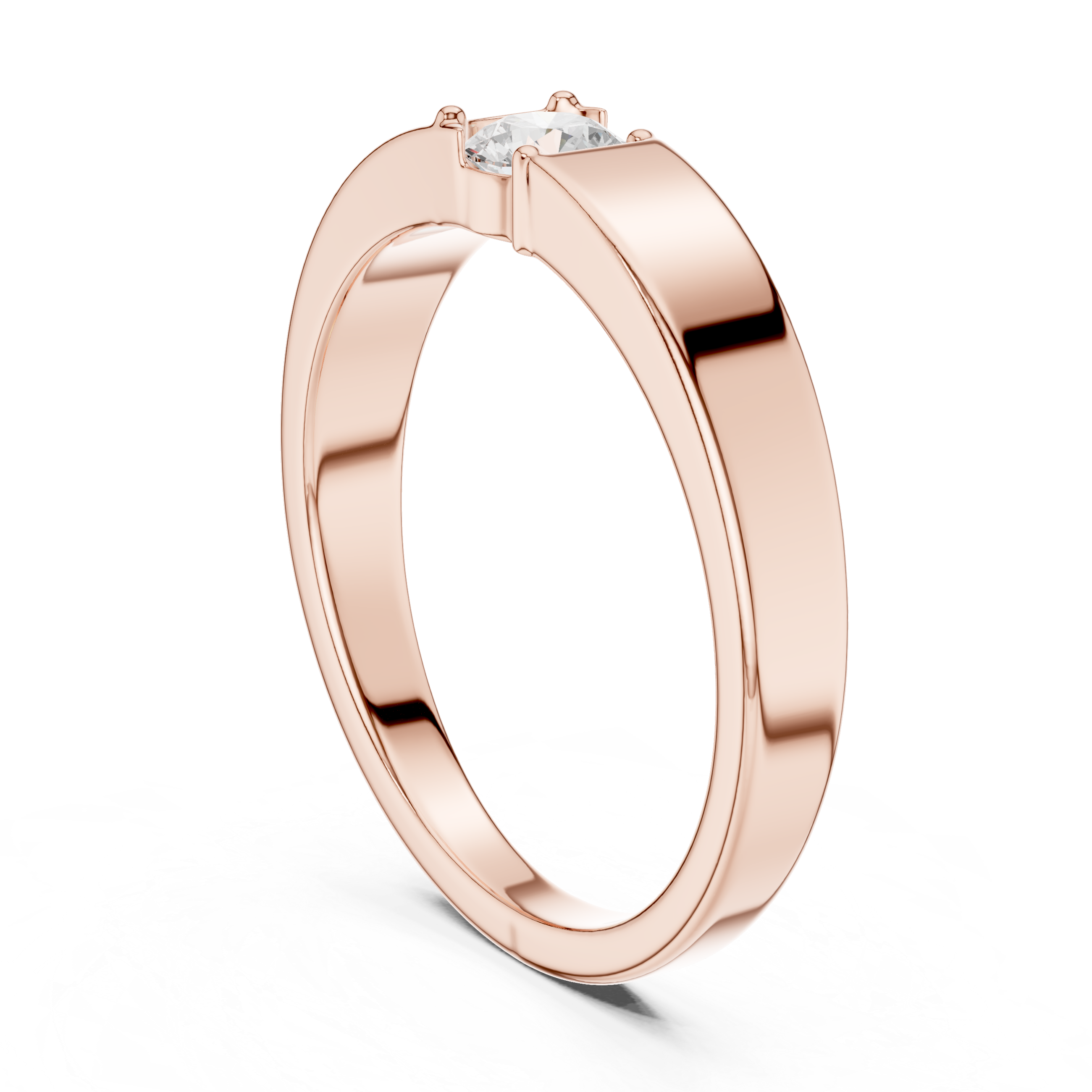 Minimal diamond men ring