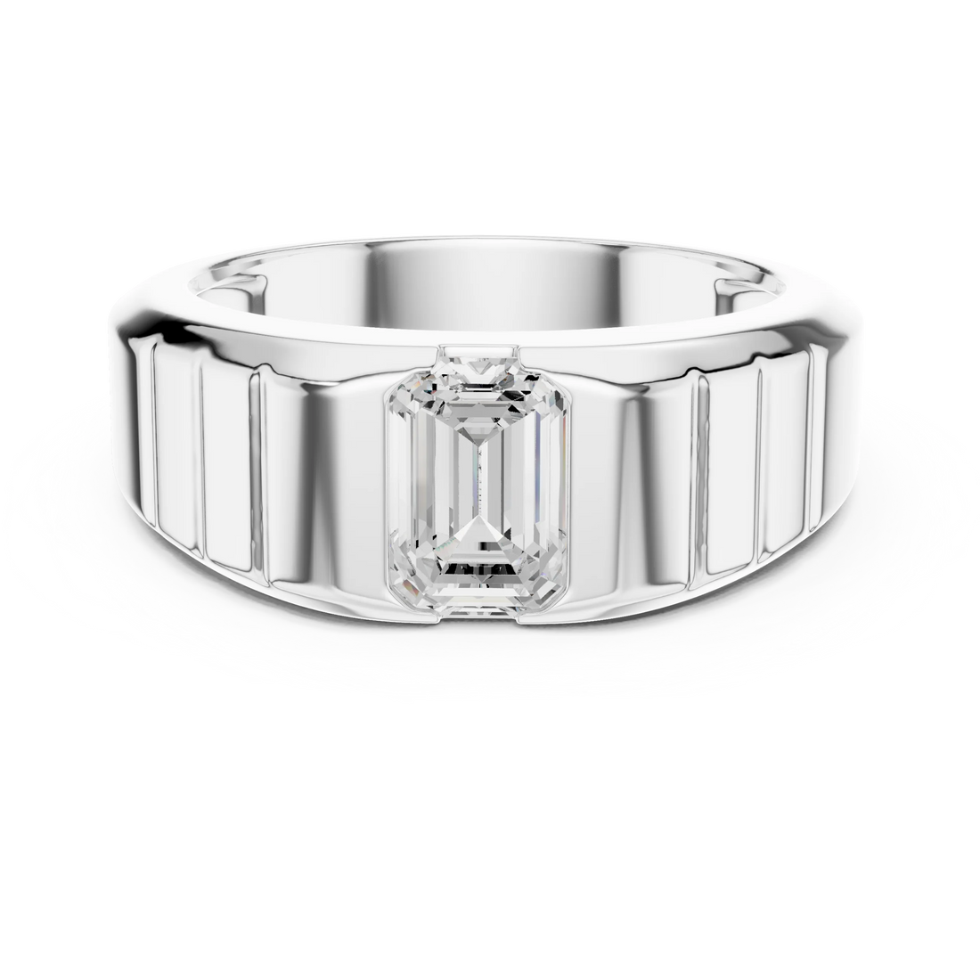 Emerald Diamond Signet Ring