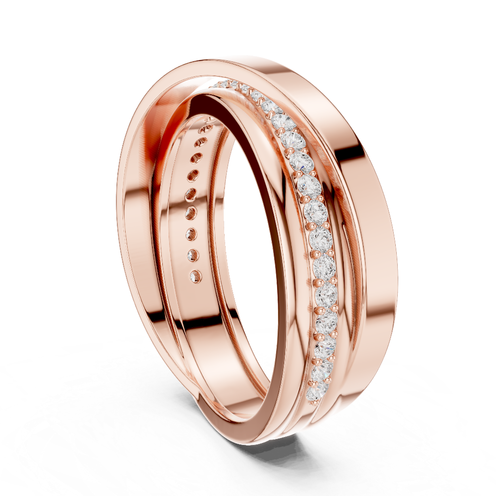 Men’s criss cross diamond ring