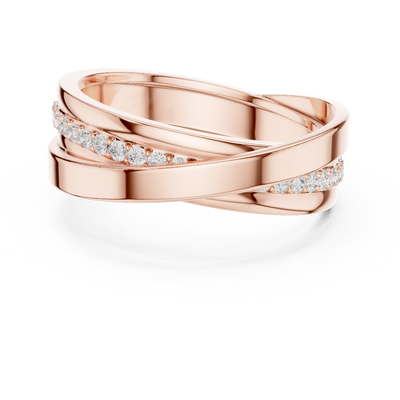 Men’s criss cross diamond ring