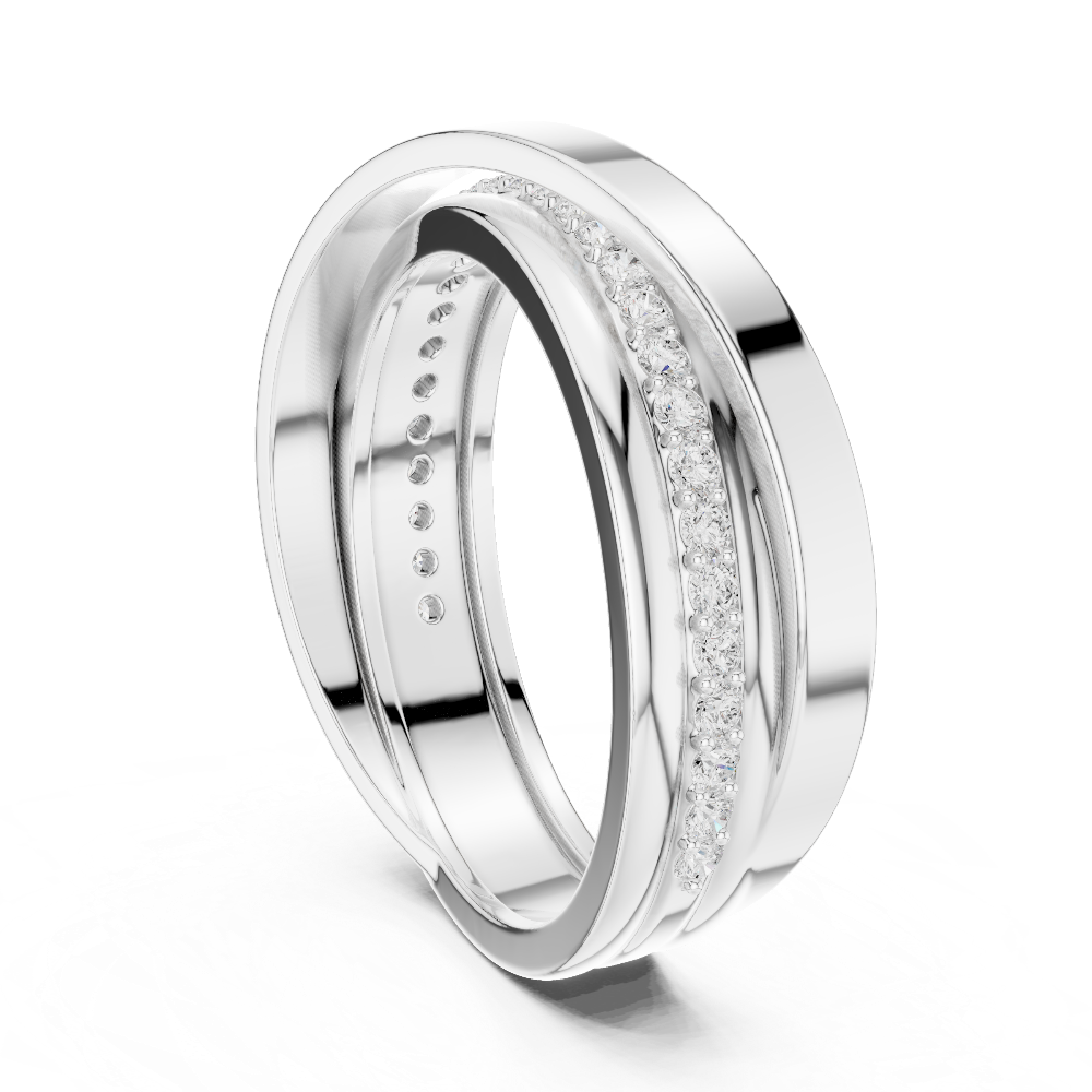 Men’s criss cross diamond ring