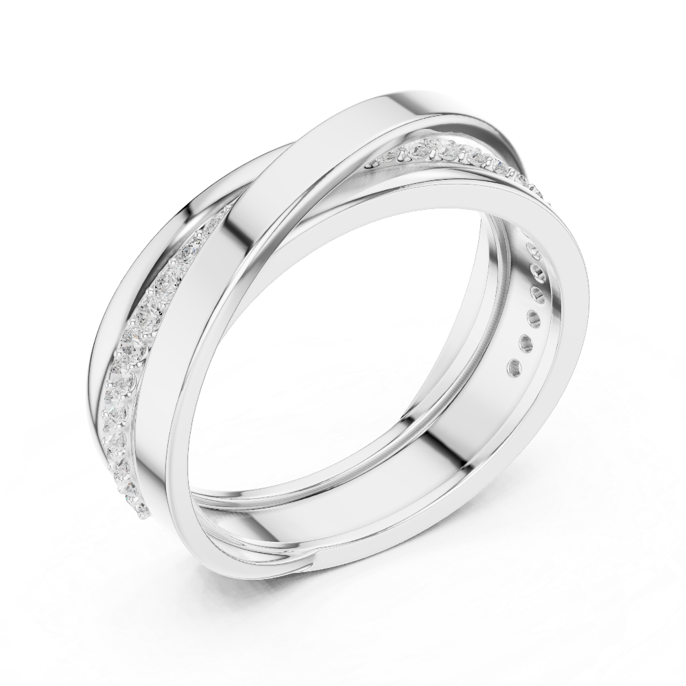 Men’s criss cross diamond ring