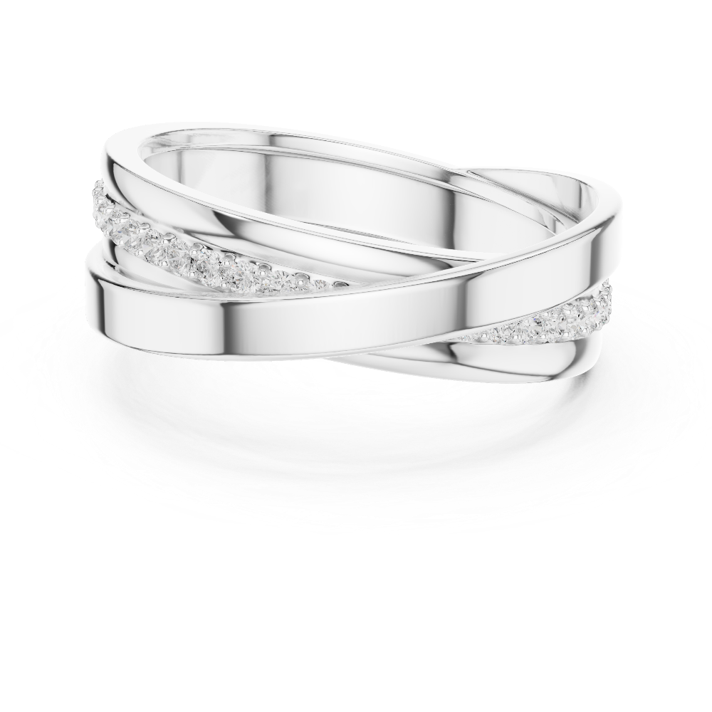 Men’s criss cross diamond ring