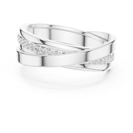Men’s criss cross diamond ring