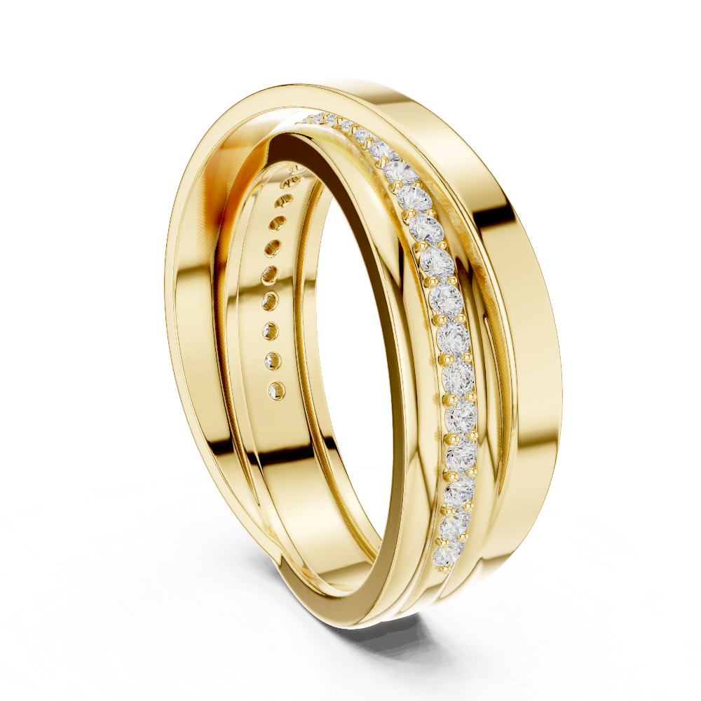 Men’s criss cross diamond ring