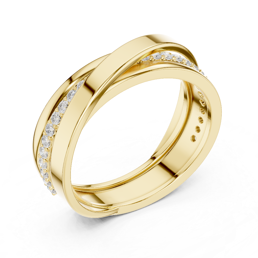 Men’s criss cross diamond ring