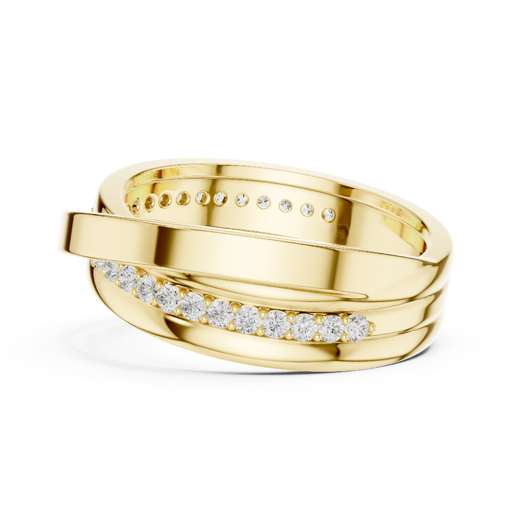 Men’s criss cross diamond ring