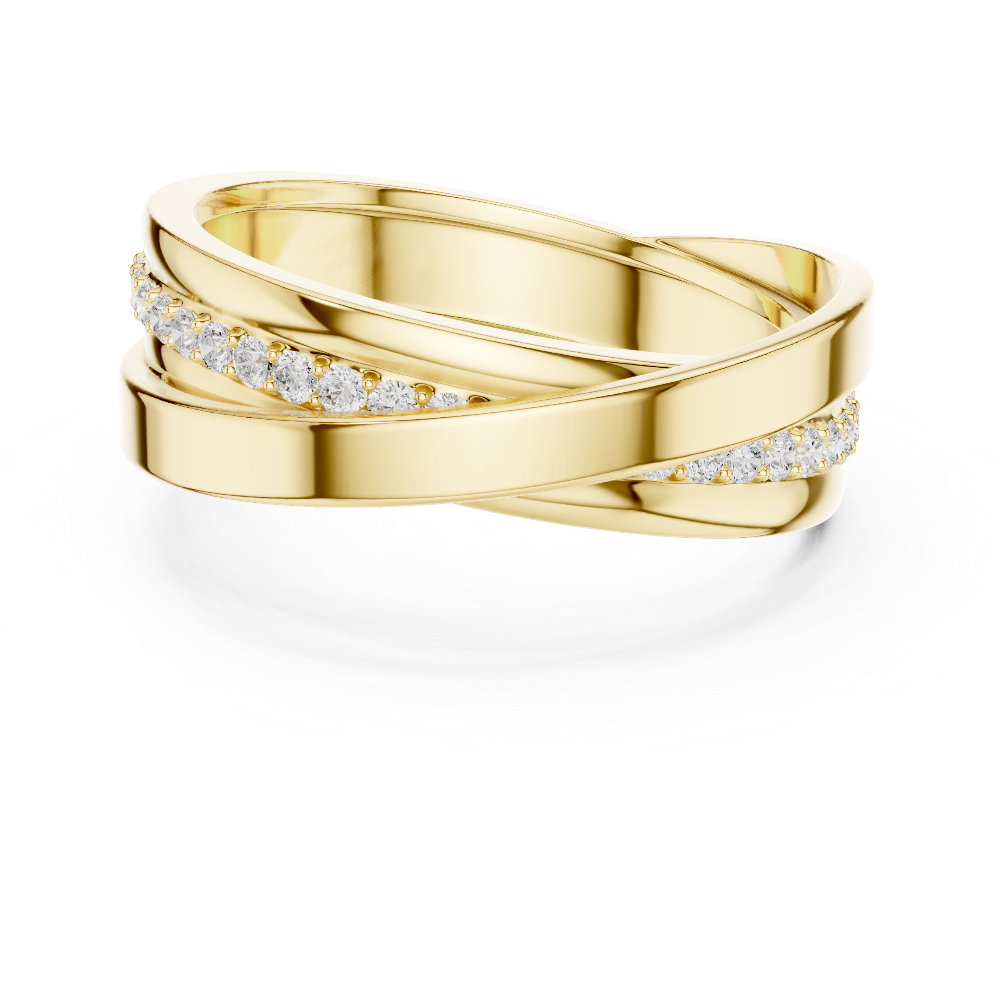 Men’s criss cross diamond ring