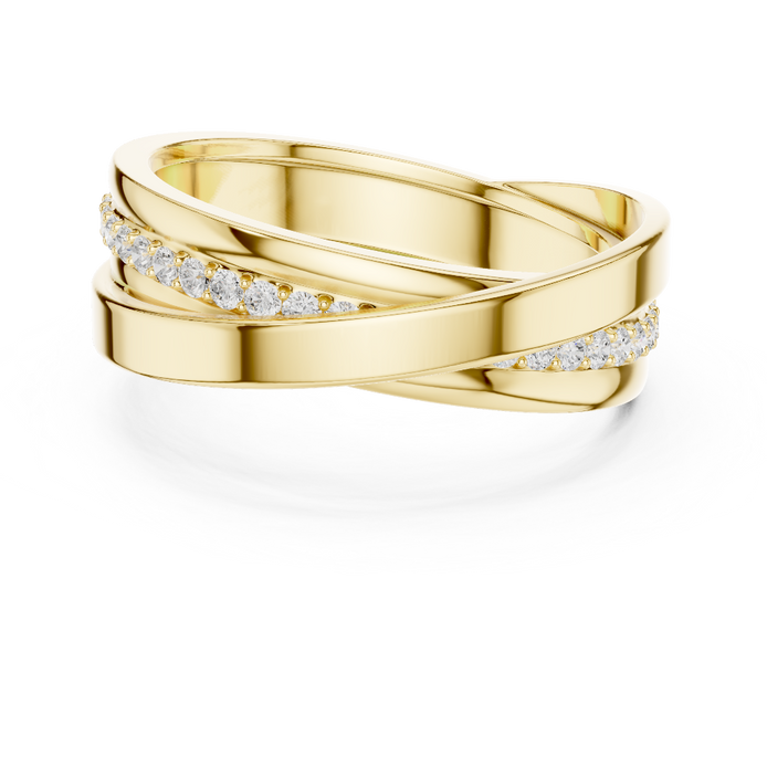 Men’s criss cross diamond ring