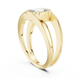 Emerald cut solitaire men ring