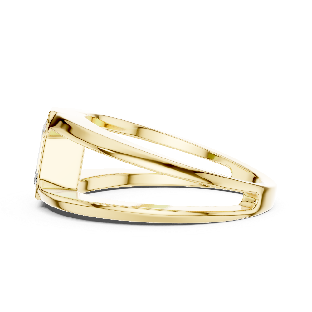Emerald cut solitaire men ring