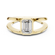 Emerald cut solitaire men ring
