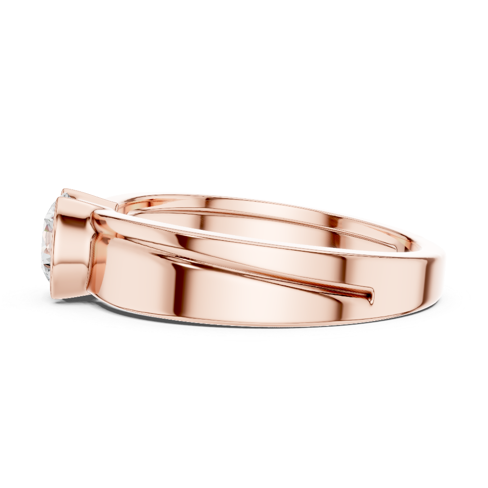 Modern solitaire men ring