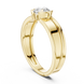 Modern solitaire men ring