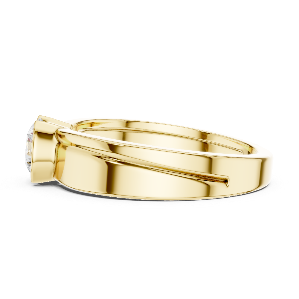 Modern solitaire men ring