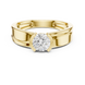 Modern solitaire men ring