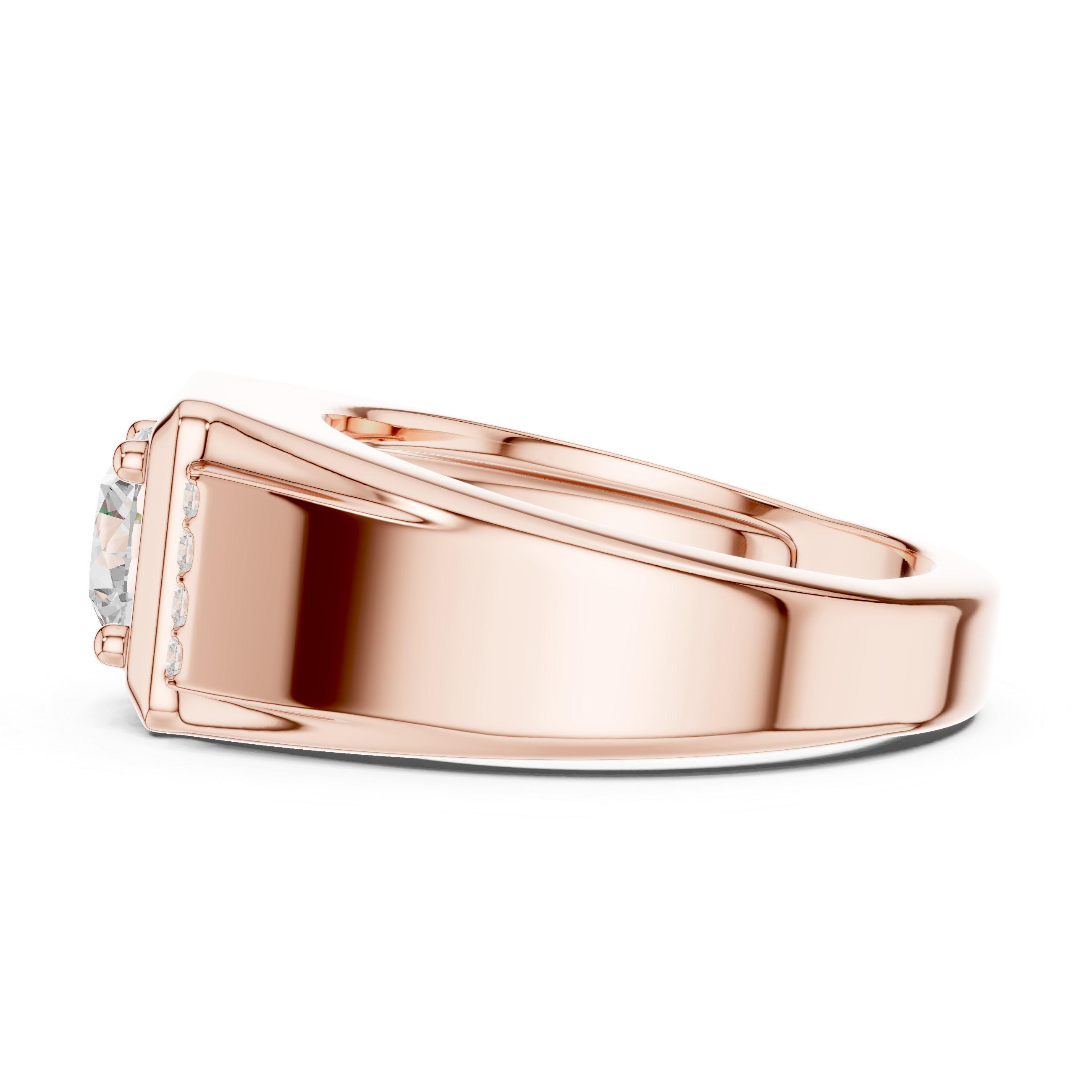 Men’s diamond signet ring