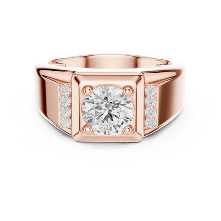 Men’s diamond signet ring