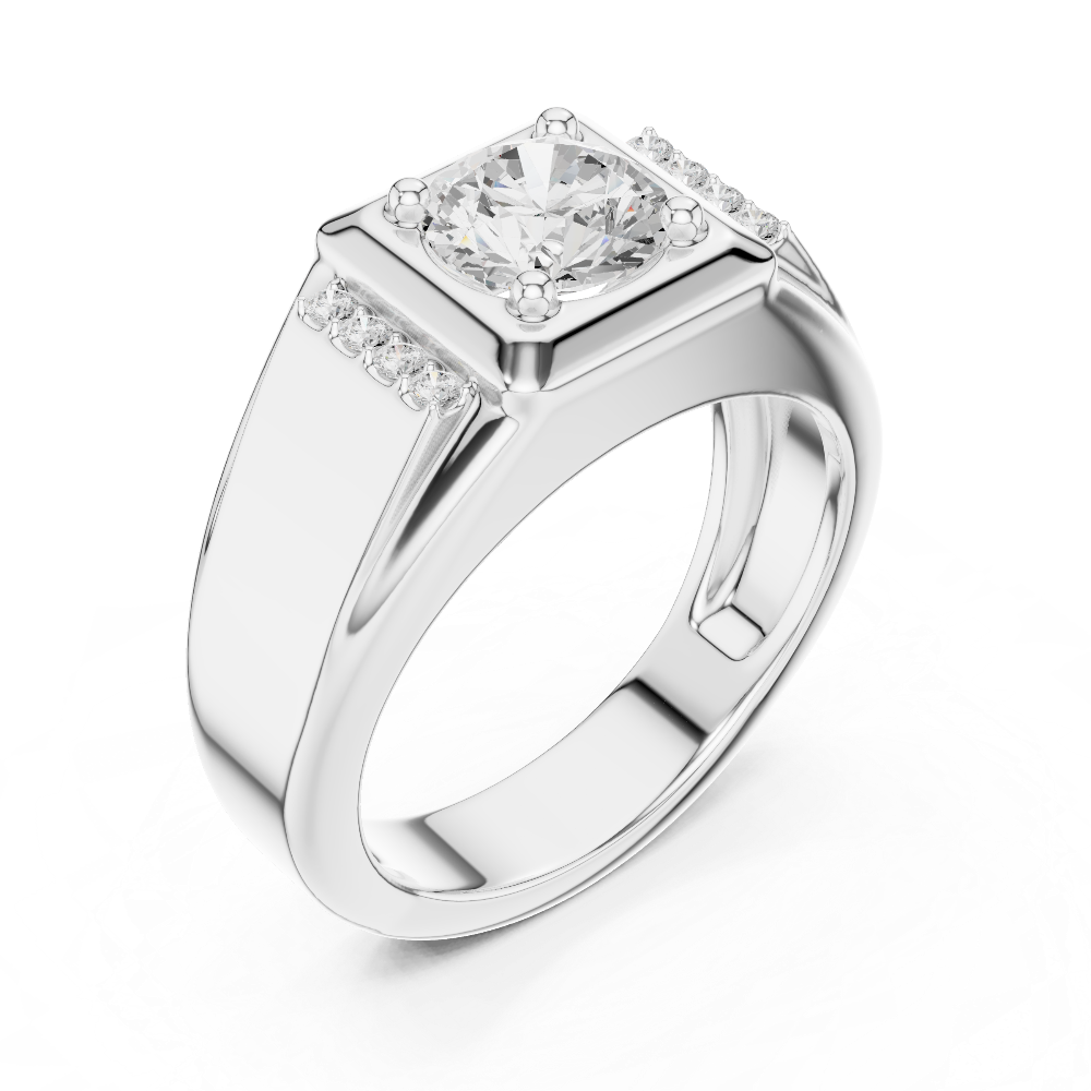 Men’s diamond signet ring