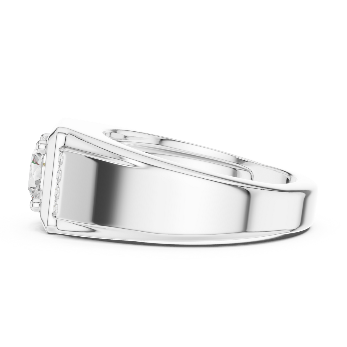 Men’s diamond signet ring
