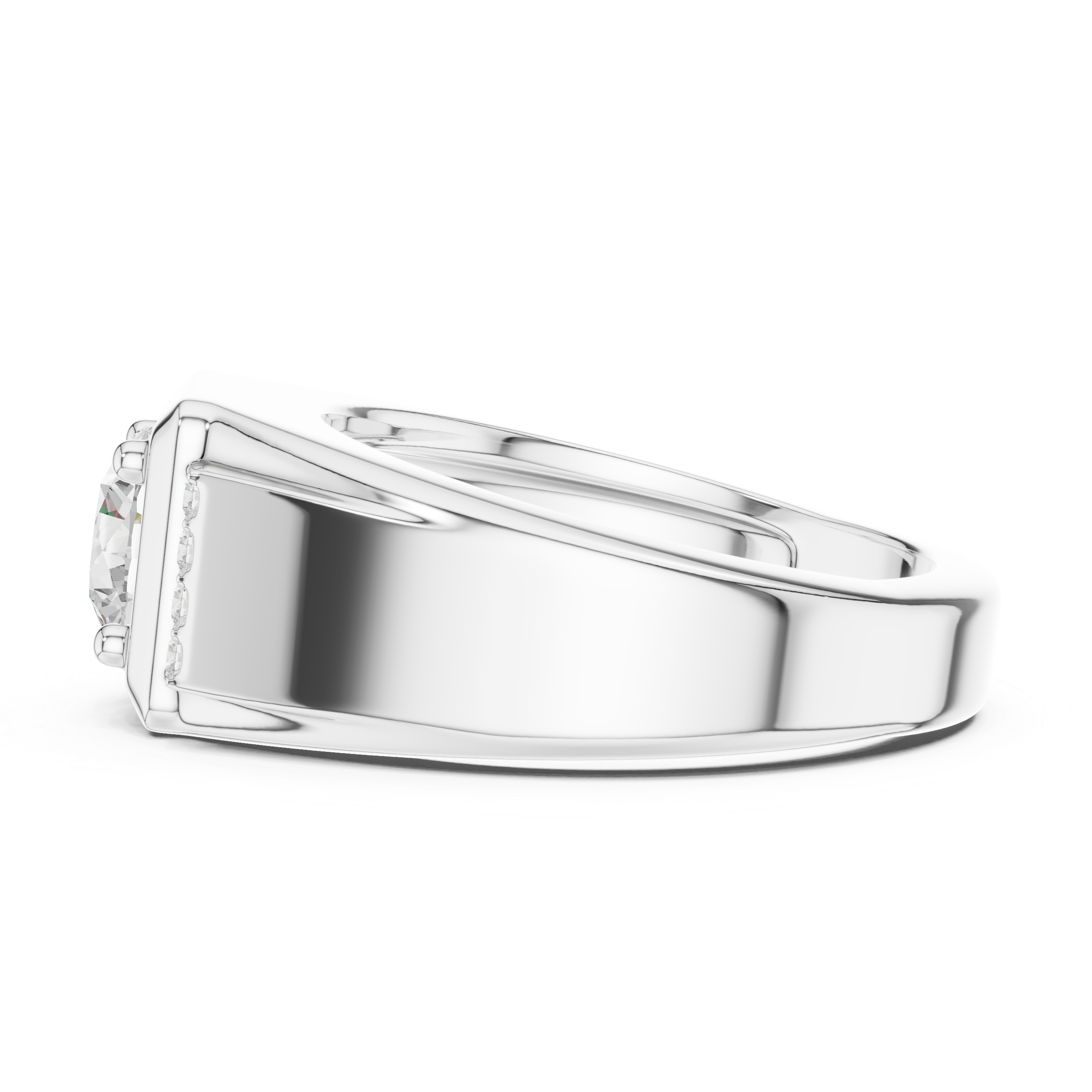 Men’s diamond signet ring