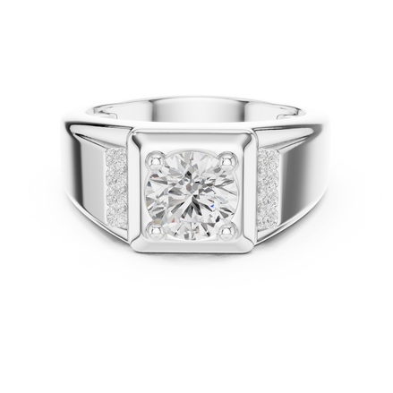 Men’s diamond signet ring