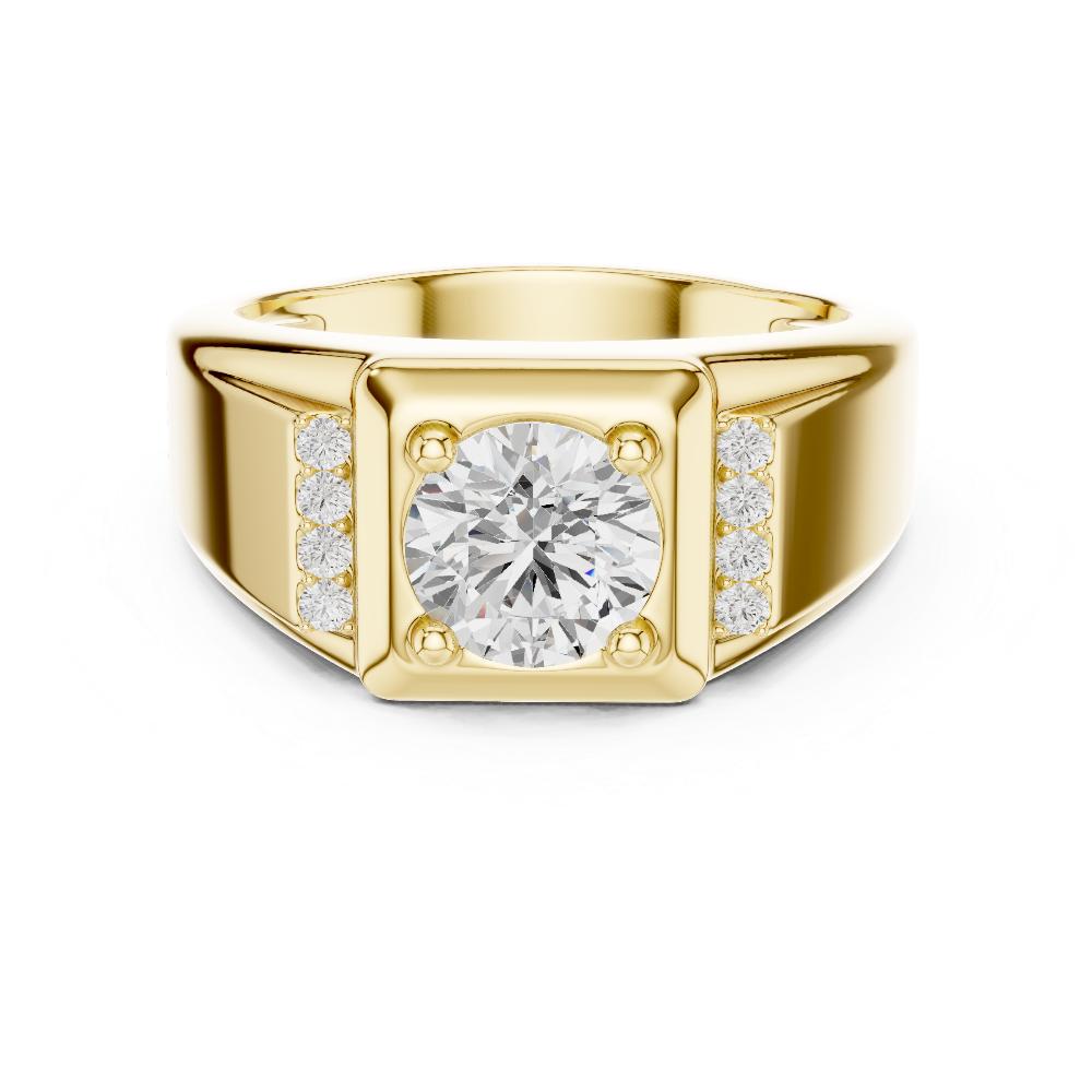 Men’s diamond signet ring