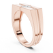 Modern men’s geometric diamond signet ring in gold by Signora Jewels