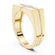 Modern men’s geometric diamond signet ring in gold by Signora Jewels