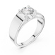 Men’s solitaire diamond ring in gold with round lab grown diamond by Signora Jewels