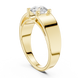 Men’s solitaire diamond ring in gold with round lab grown diamond by Signora Jewels